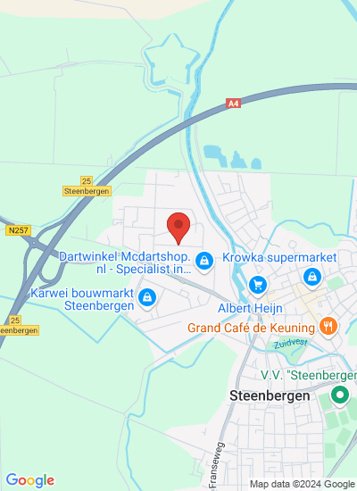 Map showing Steenbergen, Netherlands