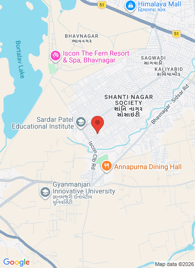 Map showing Bhavnagar, India