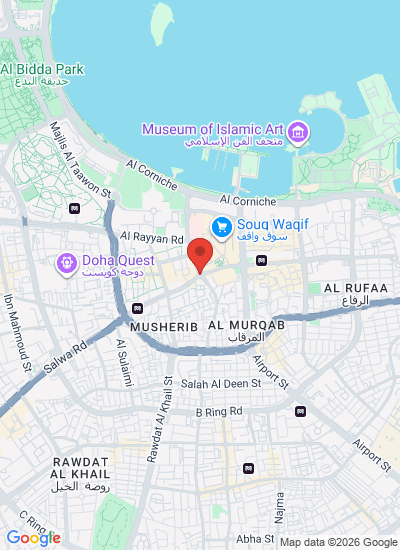 Map showing Doha, Qatar