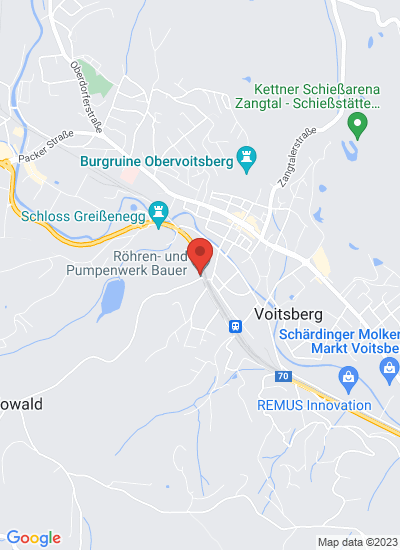 Map showing Voitsberg, Austria