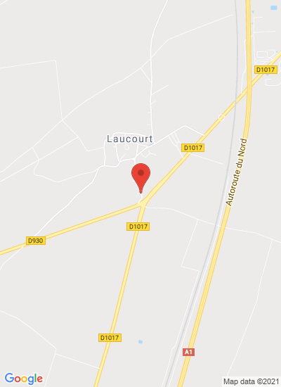 Map showing Laucourt, France