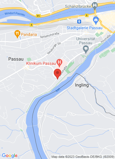 Map showing Passau, Germany