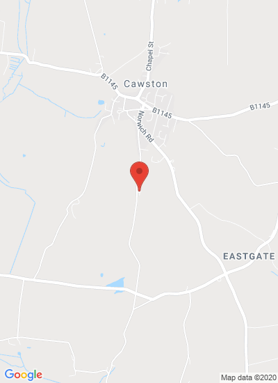 Map showing MArsham, United Kingdom