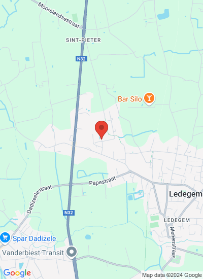 Map showing Ledegem, Belgium