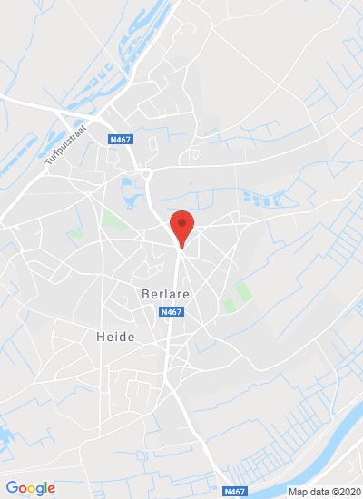 Map showing Berlare, Belgium