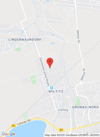Map showing Leipzig, Germany