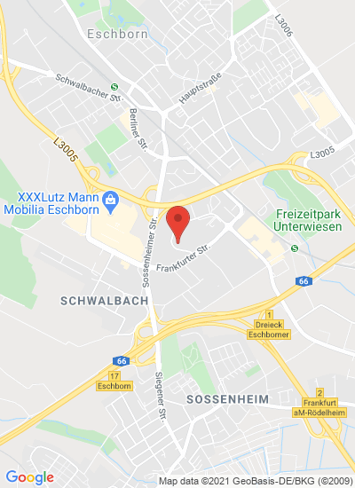 Map showing Eschborn, Germany