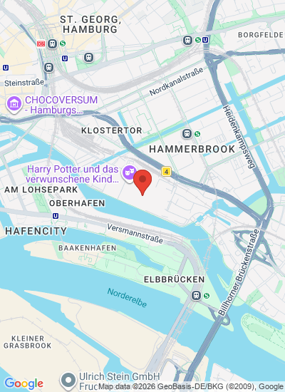 Map showing Hamburg, Germany