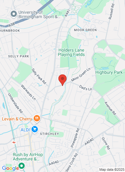 Map showing Birmingham, United Kingdom