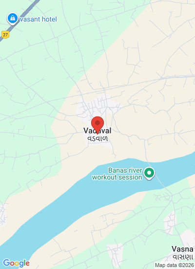 Map showing Banaskantha, India