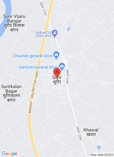 Map showing Mathura, India