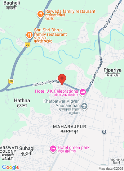 Map showing jabalpur, India