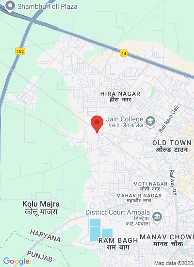 Map showing Ambala, India