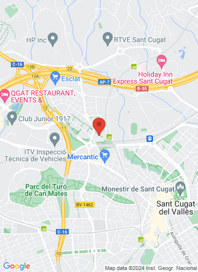 Map showing Sant Cugat del Vallès, Spain