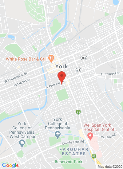 Map showing York, United States
