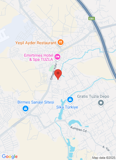 Map showing Tuzla, Türkiye