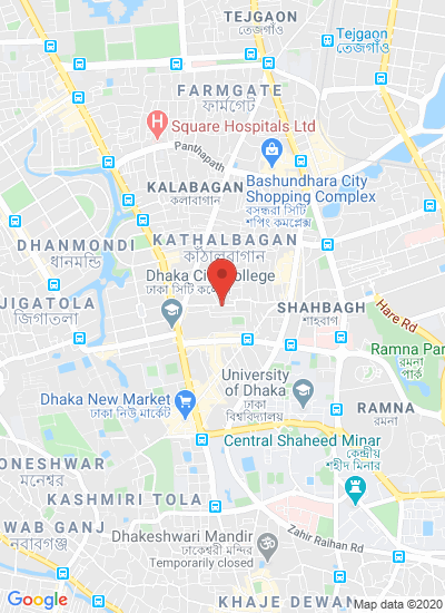Map showing Dhanmondi, Dhaka, Bangladesh