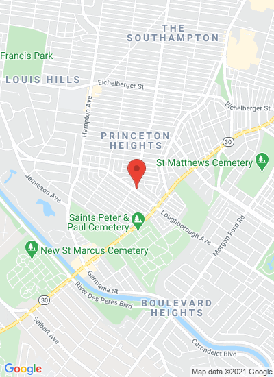 Map showing St. Louis, United States