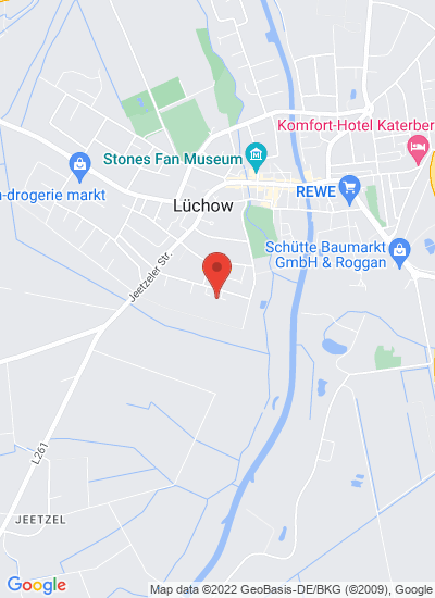 Map showing Lüchow, Germany