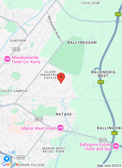Map showing Tralee, Ireland