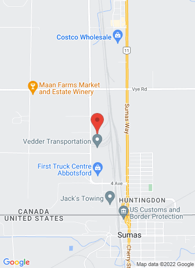 Map showing Abbotsford, Canada