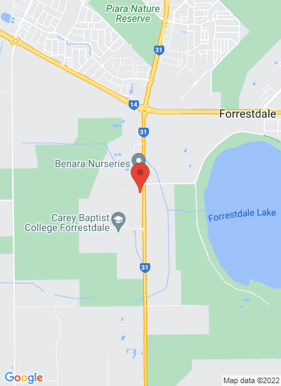 Map showing Forrestdale, Australia