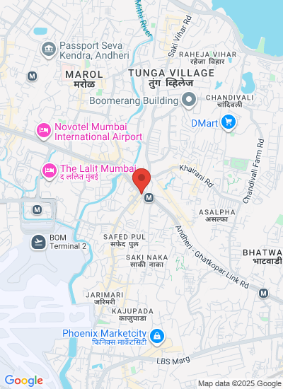 Map showing Powai, India