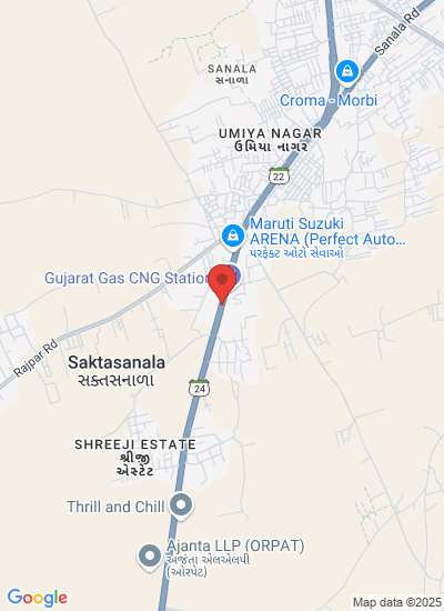 Map showing Morbi, India