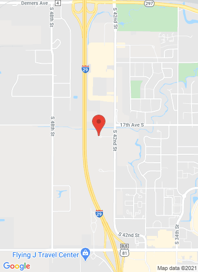 Map showing Grand Forks, United States