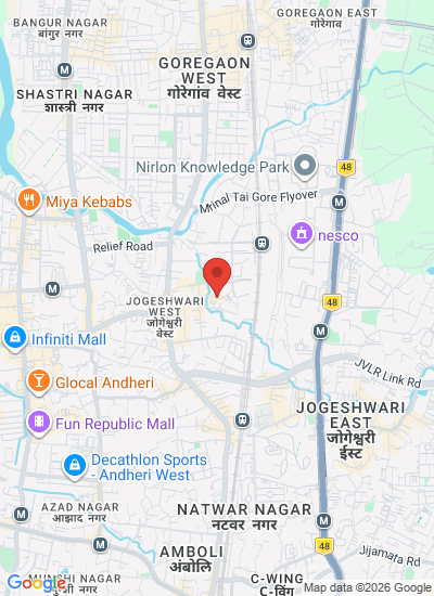 Map showing Jogeshwari (West), Mumbai, India