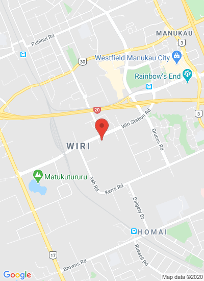 Map showing Manukau City, New Zealand
