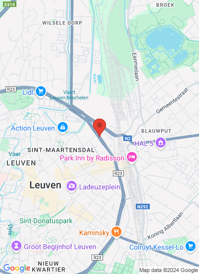 Map showing Leuven, Belgium