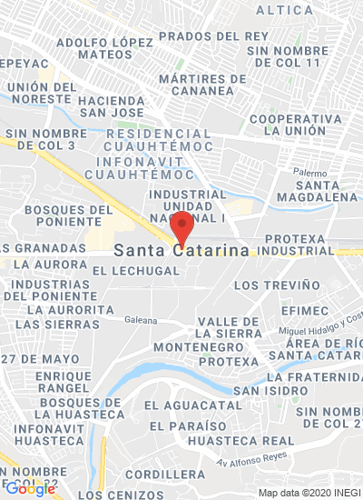 Map showing Santa Catarina, Mexico