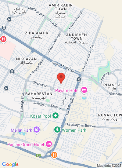 Map showing Tehran, Iran