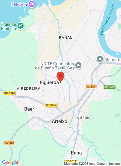 Map showing Arteijo, Spain