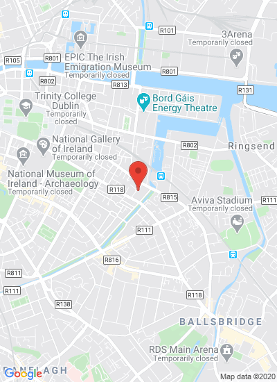 Map showing Dublin, Ireland