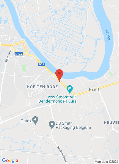Map showing Dendermonde, Belgium