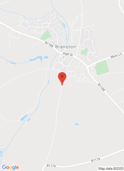 Map showing Branston, United Kingdom