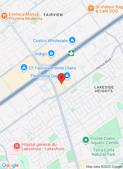 Map showing Pointe-Claire, Canada