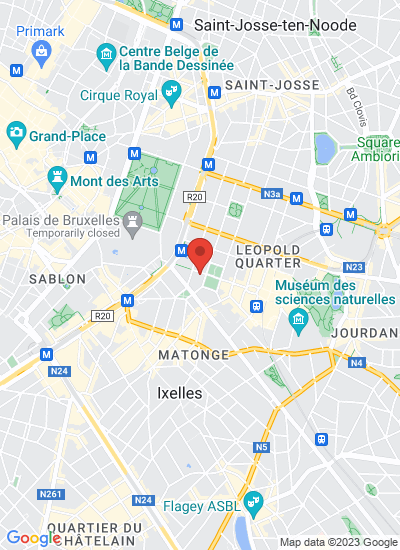 Map showing Brussels, Belgium