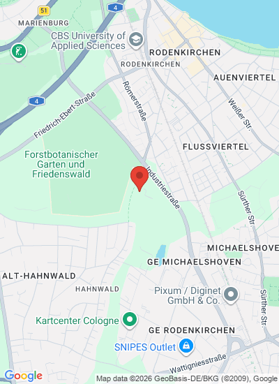 Map showing Cologne, Germany