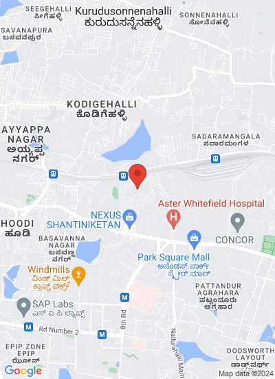 Map showing Bangalore, India