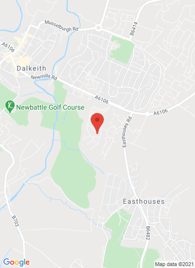 Map showing Dalkeith, United Kingdom
