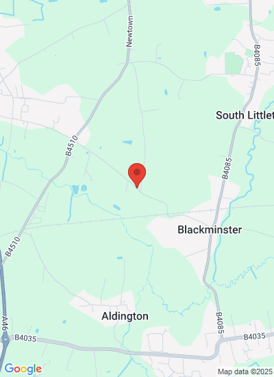 Map showing Evesham, United Kingdom
