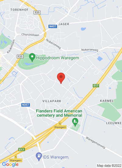 Map showing Waregem, Belgium