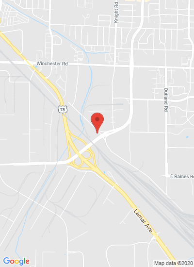 Map showing Memphis, United States