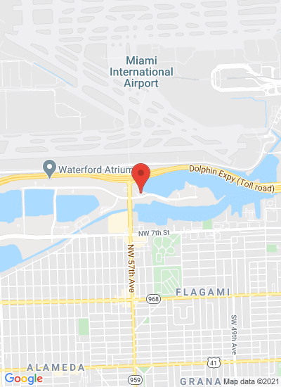 Map showing Miami, United States