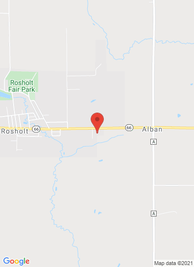 Map showing Rosholt, United States