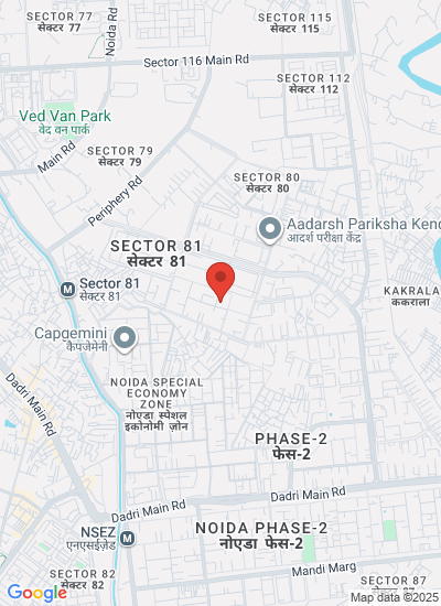 Map showing Noida, India
