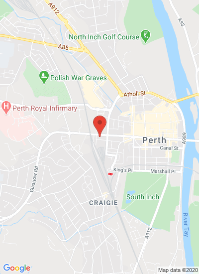 Map showing Perth, United Kingdom